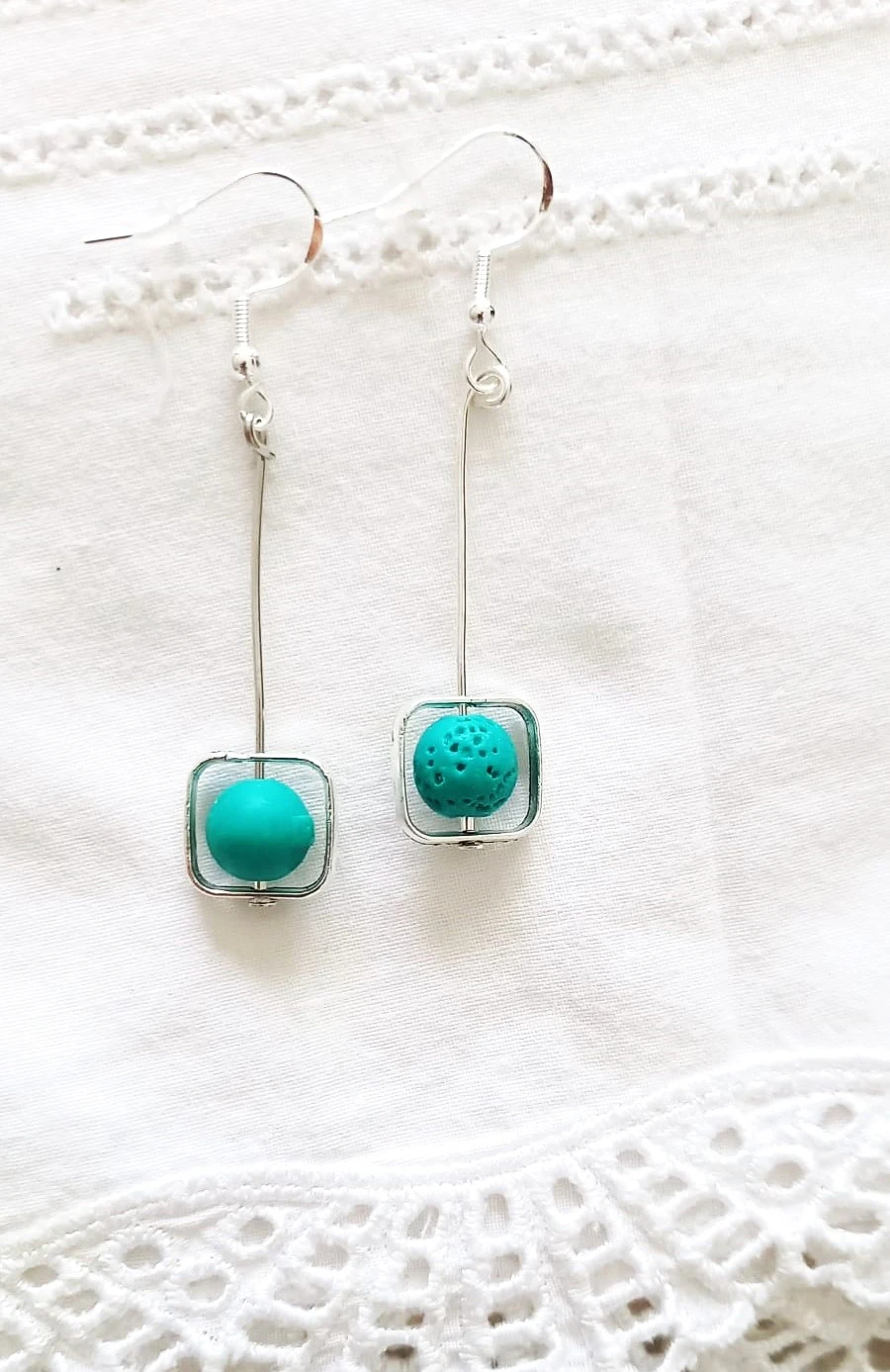 Boucles Griekenland turquoise was cr zilver 925 creatie – photo 4